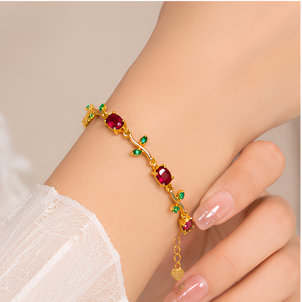 Elegant Gold Plated Tulip Bracelet for Girls/Women